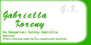 gabriella koreny business card